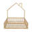 Wood Full Size House Platform Bed with Guardrail-2137551492