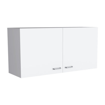 Wall cabinet 19"H, two Doors, two internal Shelves, White by Ebern Designs