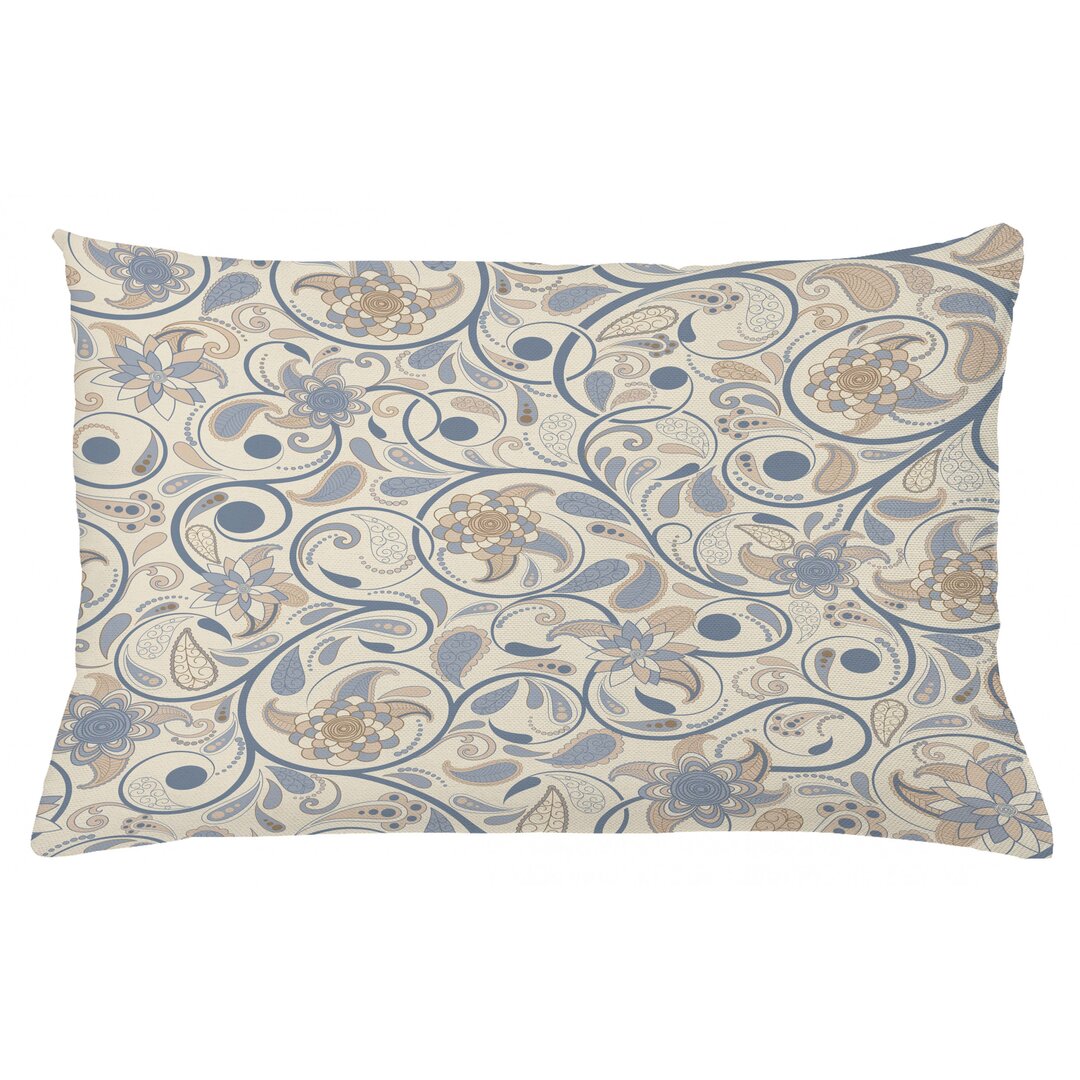 Kissenbezug, Eastern Oriental Scroll, Jahrgang, Beige Blau Tan