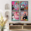 «Graffiti Street Art Banksy Style Mona Lisa», reproduction abstraite encadrée sur papier, 4 pièces-97782463-97782461