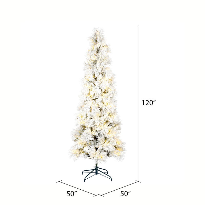 Atka Lighted Artificial Pine Christmas Tree, 10' H
