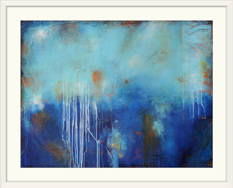 «In to» par Frisco, impression, Cadre blanc, H 35 po x l 44 po x P 1 po