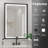 LED Bathroom Vanity Mirror with Matte Black Framed, Anti-Fog Dimmable Brightness & Memory Function-1827330989