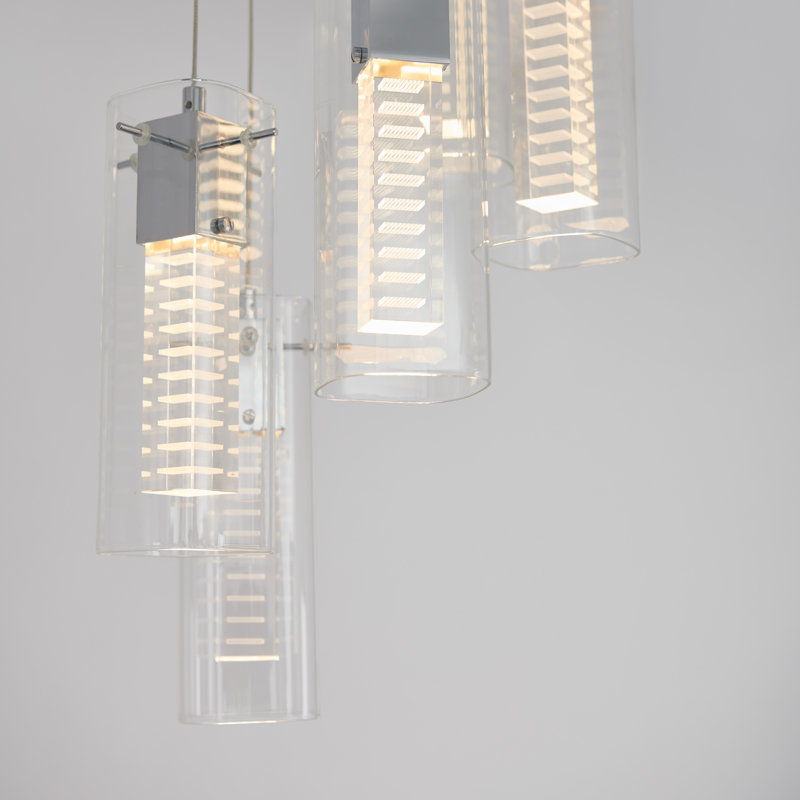 Luminaire suspendu intégré à 5 lumières Lundt