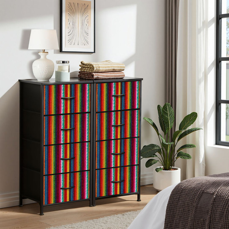 Commode pour chambre à coucher Commode pour garde-robe à rayures sans coutures pour Cinco de Mayo