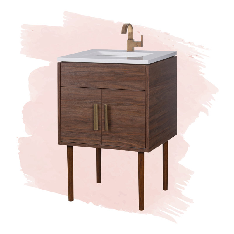 Garland 24'' Single Bathroom Vanity with Quartz Top