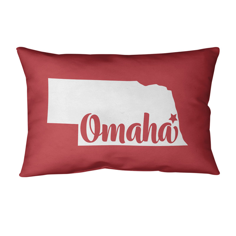 Coussin lombaire intérieur/extérieur, Omaha, Rouge