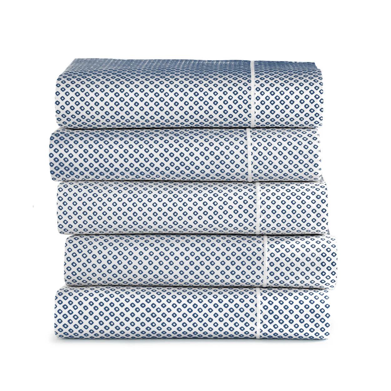Emma Cotton Flat Sheet, Queen, Blue