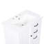 Meuble-lavabo de 76 cm (30 po) avec finition peinte en blanc, pieds en bois et portes à fermeture amortie. Meuble autoportant de 76 cm (30 po), lavabo en céramique, pieds réglables.