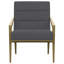 Fauteuil d'appoint rembourré en métal Kirra-1614687372