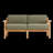 Haven Teak Outdoor Loveseat with Sunbrella Cushions and Wooden Armrest-72605209