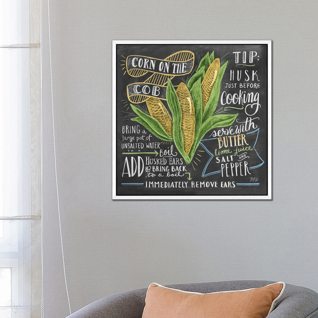 Corn On The Cob Recipe by Lily & Val - Print on Canvas