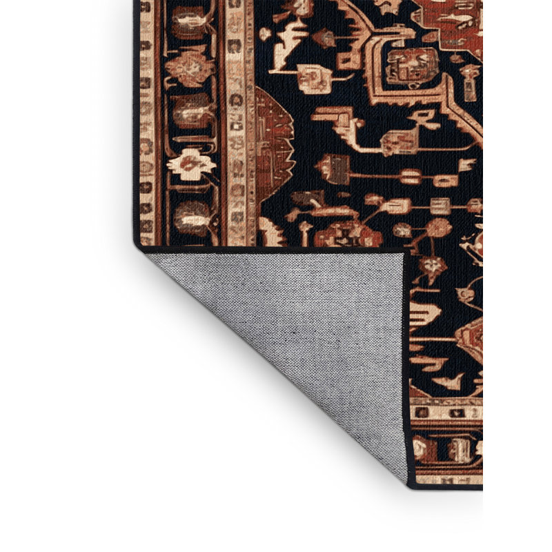 Tapis brun lavable à la machine, Carré 4 pi