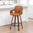 Youngstown Upholstered Swivel Counter Stool With Wood Frame-123200777