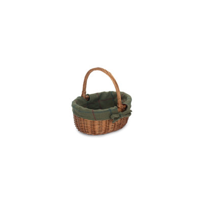 Wicker Double Steamed Shopper Basket With Lining