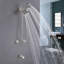 Système de douche mural avec douche à main 2-en-1, ensemble de garniture de douche à poignée double en laiton avec valve brute-101771210