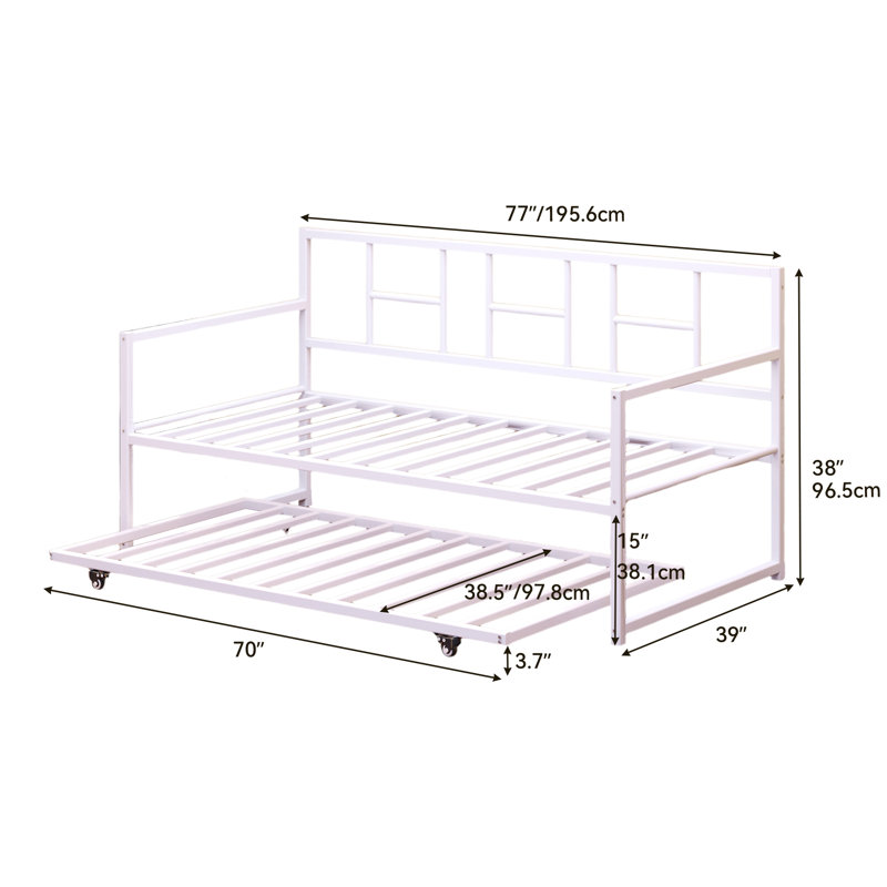 Daybed with Trundle, White