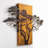Hand-Painted Wooden Wall Accessory, 35.4 x 22.8 x 1.2 inches | 100% Solid Wood (Thickness: 1.2 inches) & Metal (Thickness: 0.06 inches) | Unique Decorative Art for Home Decor, Variations in Color and Texture Enhance Style-191894479