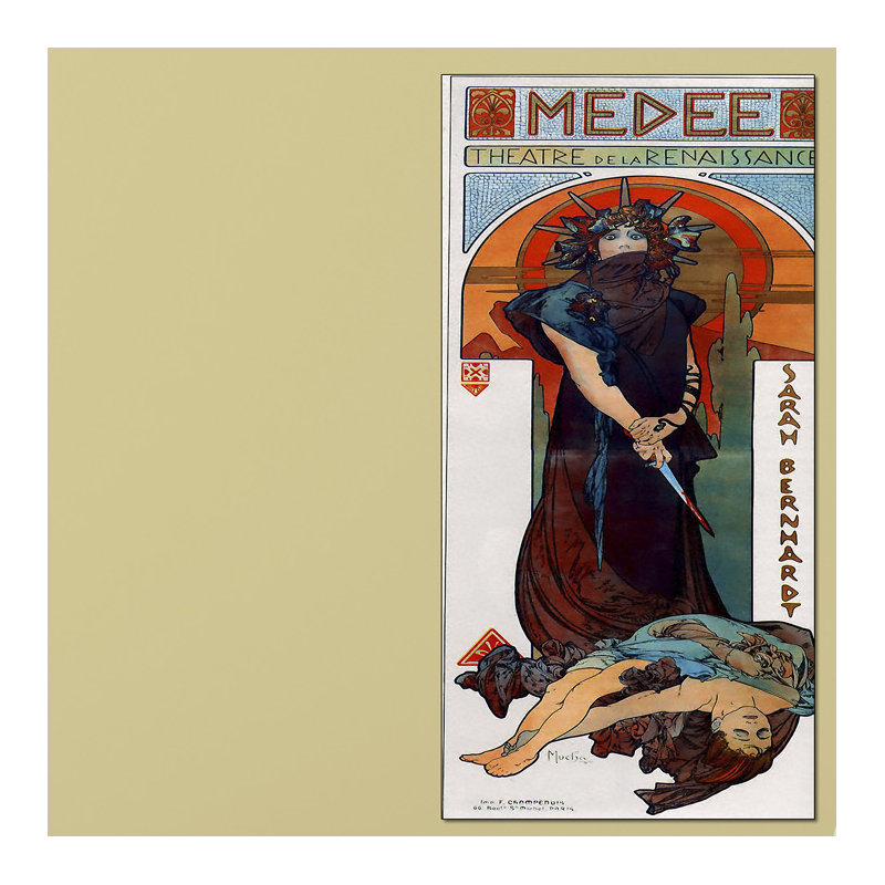 Medea by Mucha Alphonse - Wrapped Canvas Print, 140cm H x 70cm W x 1.8cm D