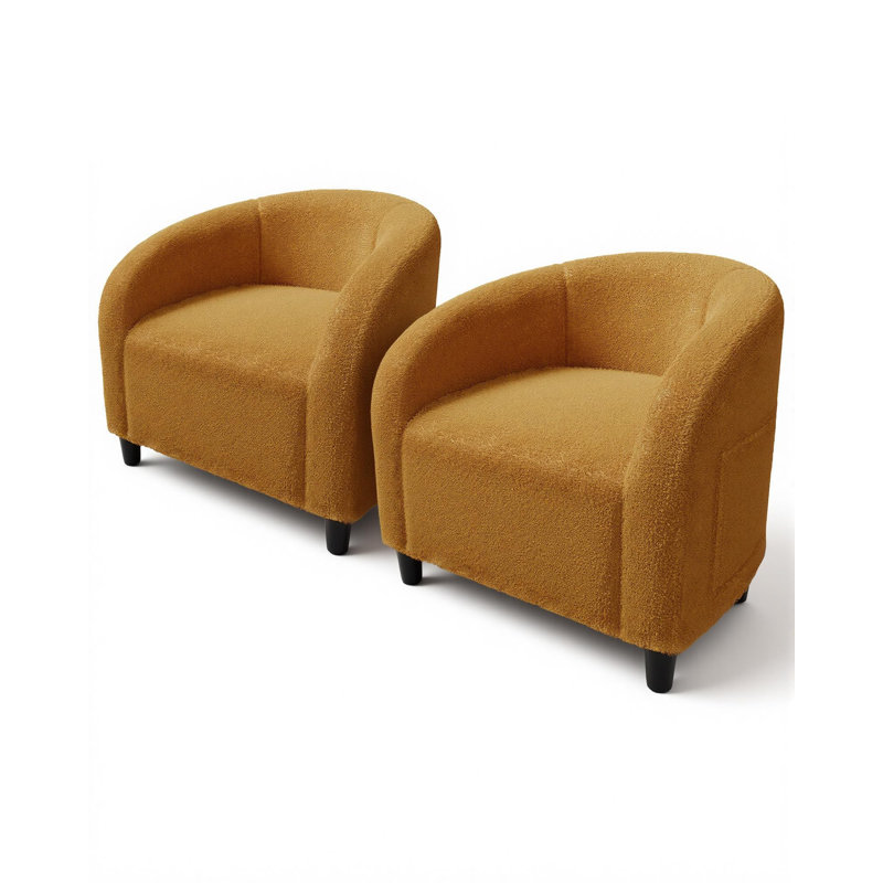 Accent Boucle Barrel Chairs