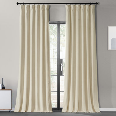 Oakbrook Velvet Room Darkening Curtain Single Panel