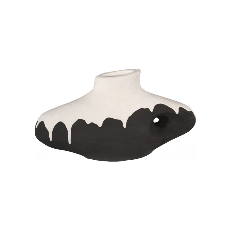 Porcelain Drip Vase, Wide