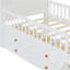 Twin Bed Frame With Storage 4 Drawers, Bed Frame, Platform Twin Size Bed With Guardrail Headboard And Ladder-1377170172