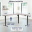 Bureau de coin électrique debout VIVO, poste de travail en L-102434956-102434948