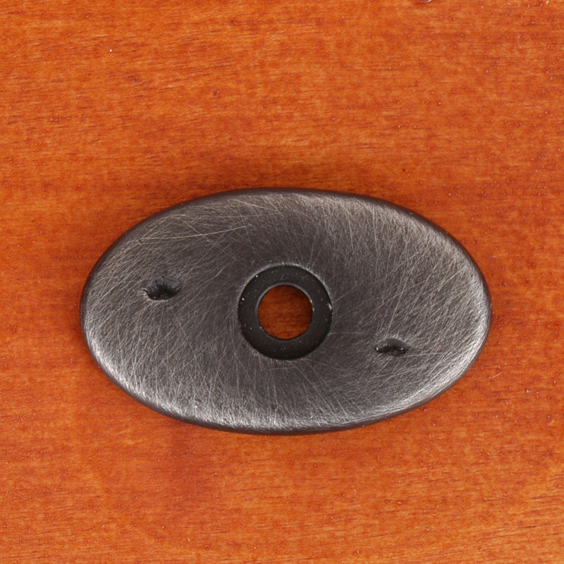 Plaque ovale patinée patinée, série BP, Nickel vieilli