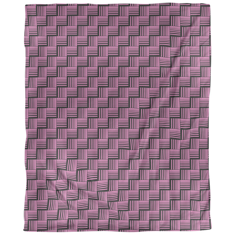 Tissu basketweave contrast, Rose, L 58 po x l 36 po, Sergé de coton