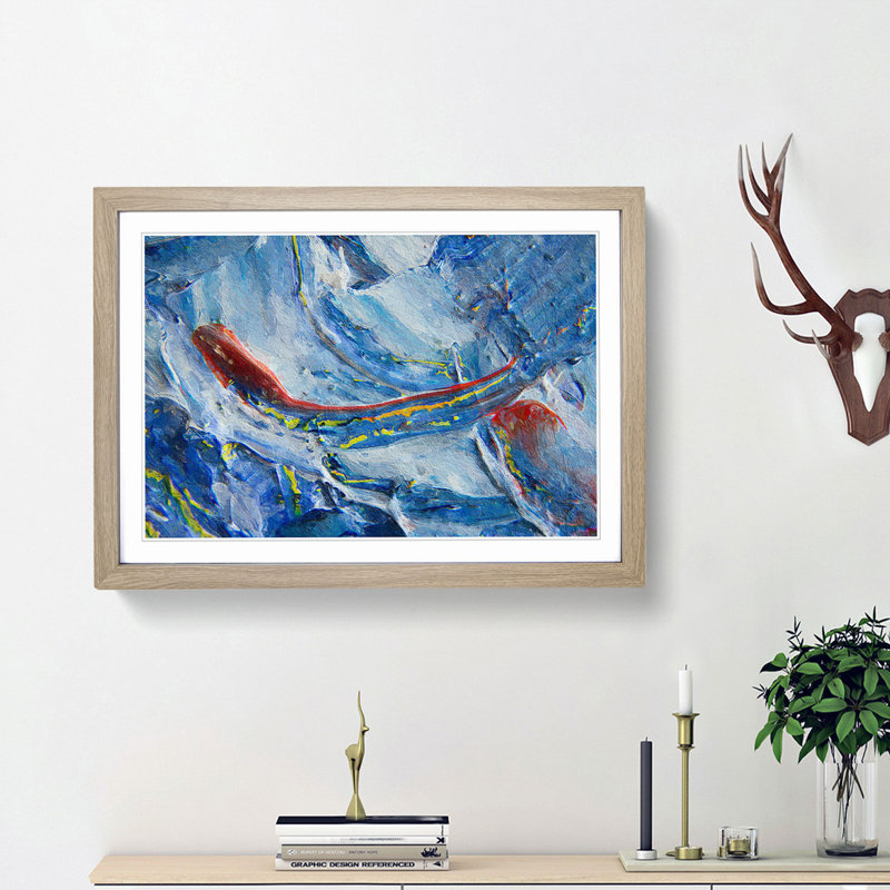 Abstract Vol.362 by S.Johnson - Framed Print, 33cm H x 45cm W x 2cm D, Oak Framed