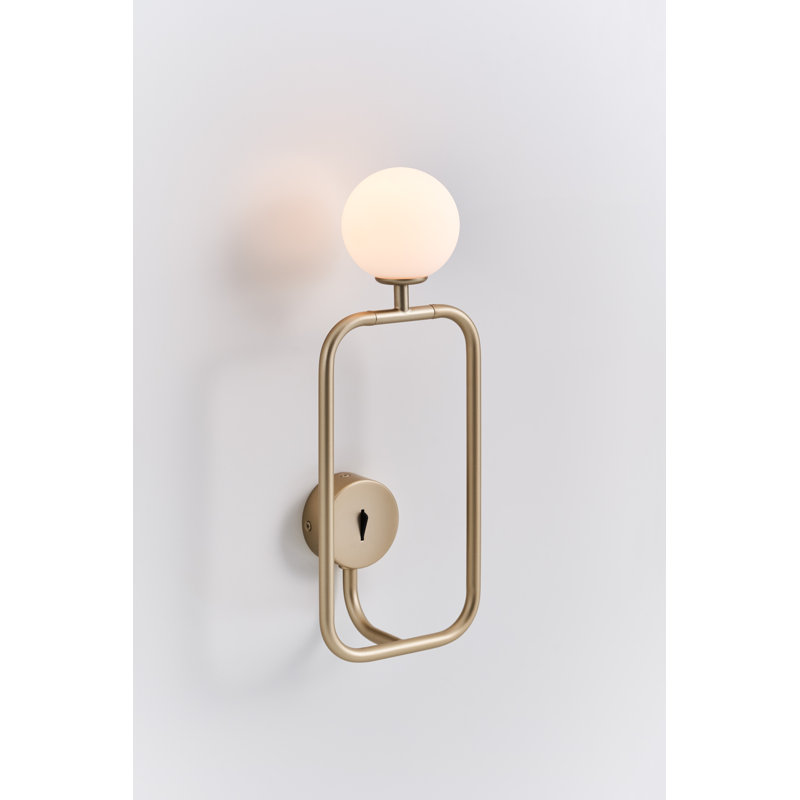 Emme 1 - Light Armed Sconce, Champagne Gold