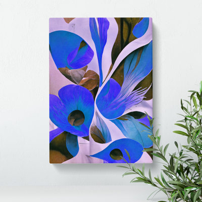 Modern Abstract Flowers No.1 - Wrapped Canvas