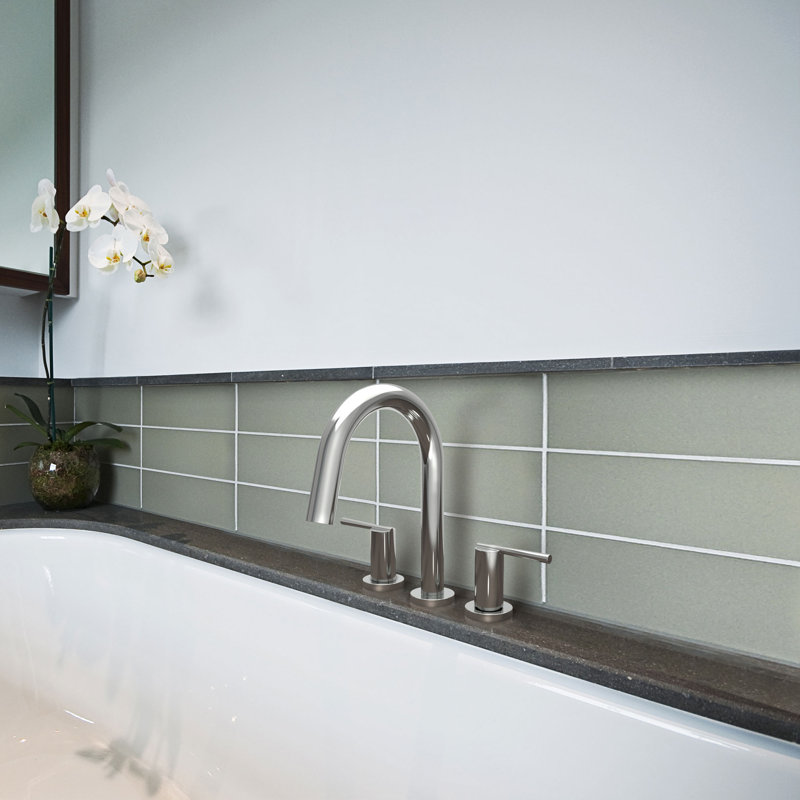 I2V 2 Handle Deck Roman Tub Faucet, Polished Chrome