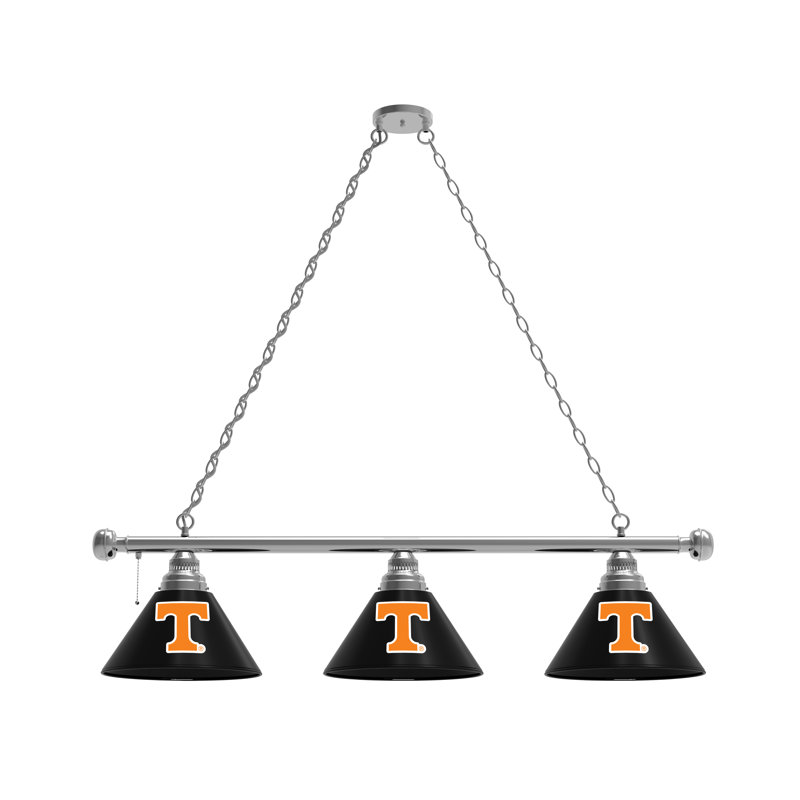 3 - Light Pool Table Lights Pendant, Chrome, Tennessee Volunteers
