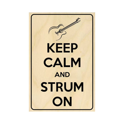Keep Calm And Strum On - Wrapped Canvas Print
