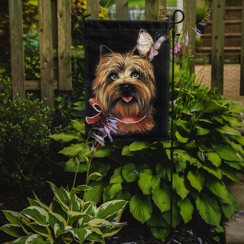 Drapeau de jardin en polyester à 2 côtés Graziello Bichon Frise Do It Better 1 x 0,11 pi, Cairn terrier papillon