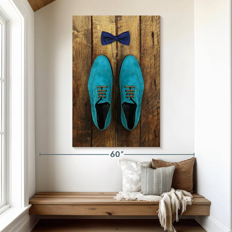 Shuttleworth Stylish Blue Shoes, 51" H x 34" W