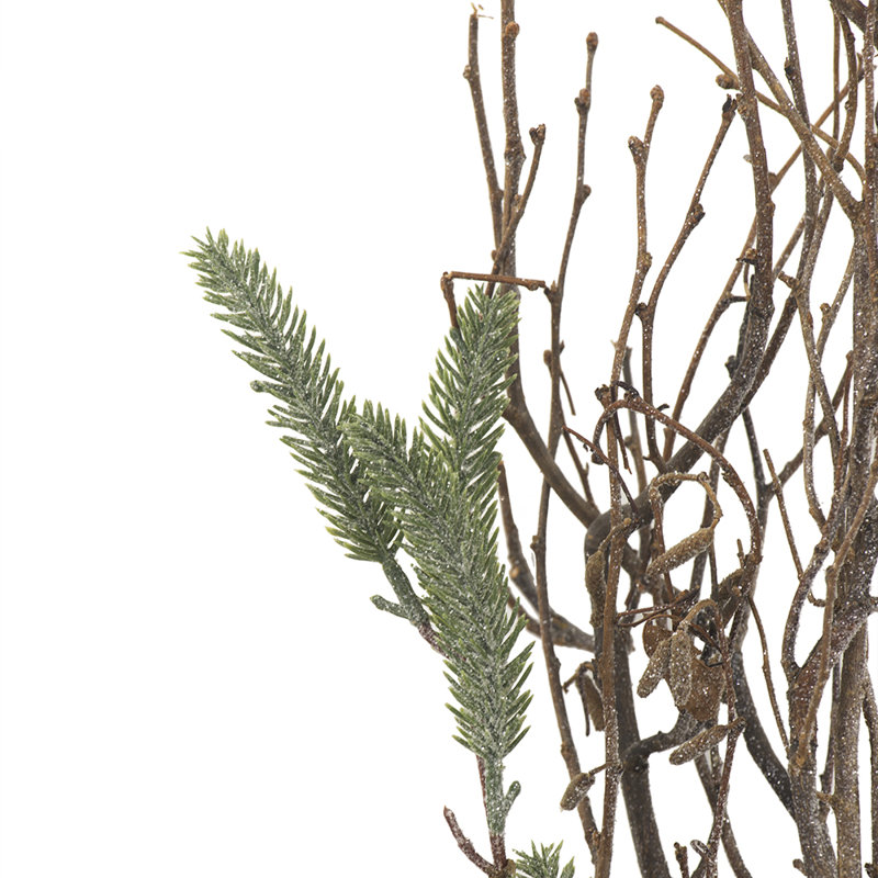 Snowy Twig Bundle - Set of 6 - 45" - Green/Brown
