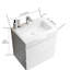 Meuble-lavabo 24 po, blanc et moderne, grand rangement, tiroirs silencieux, sans robinet ni drain, meuble-lavabo pré-assemblé blanc, conception moderne avec agrandissement-1069242979-1069242978