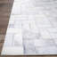 Tapis géométrique en polyester tissé à la main gris / brun-149608525