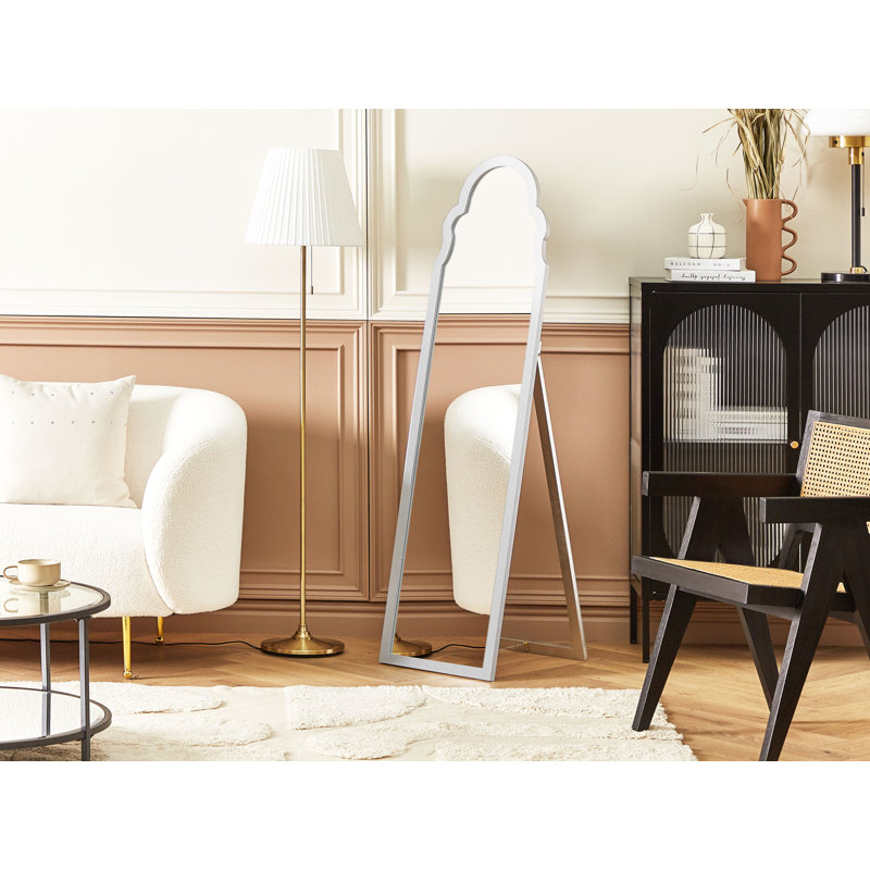 Bettsville Engineered Wood Flat Floor Mirror, Silver