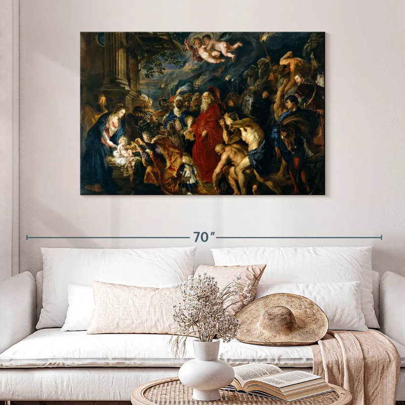Leisha adoration des mages 1609, H 32 po x l 48 po