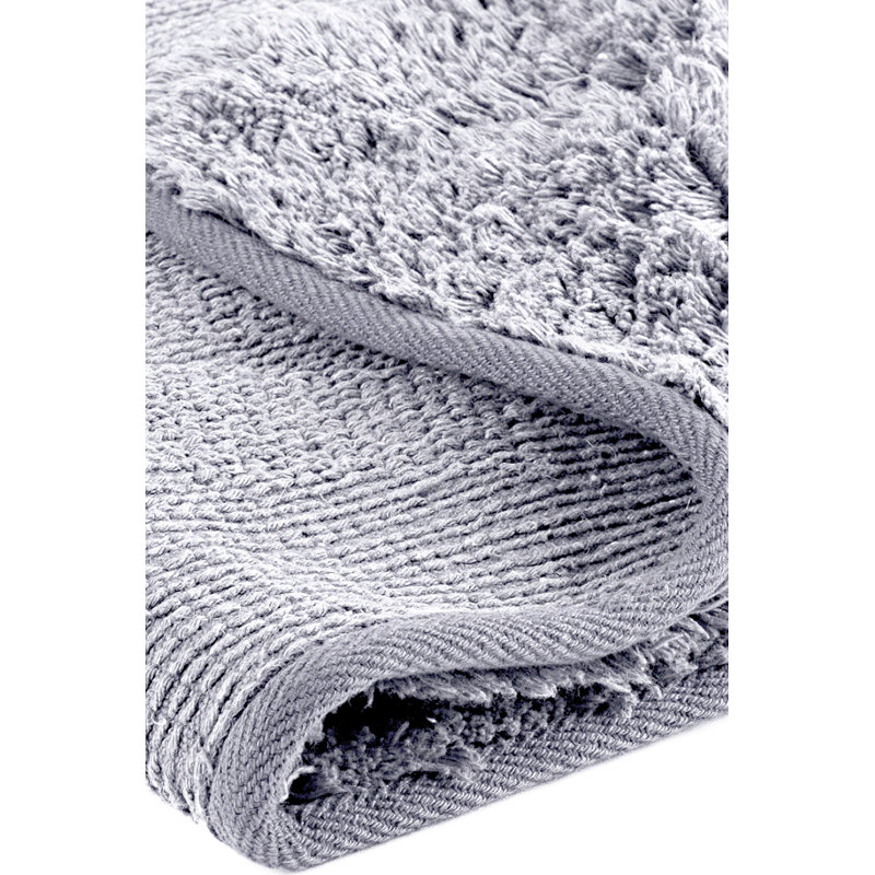 Irinela Cotton Non-Slip Bath Rug, Grey