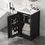 Meuble-lavabo de 20 po avec lavabo, armoire de salle de bain avec porte à fermeture douce, support de rangement et tablette réglable-1595464425