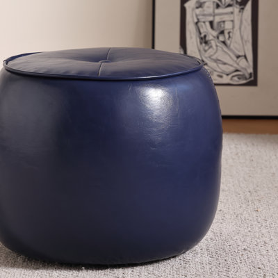 30cm Small Tufted Round Upholstered Ottoman