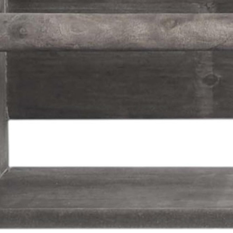 Ensemble de deux tablettes flottantes murales en bois gris