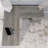 60W L Shaped Desk with Storage in Driftwood Gray-906071866