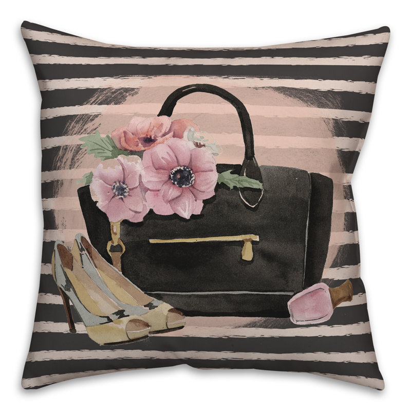 Striped Square Throw Cushion
