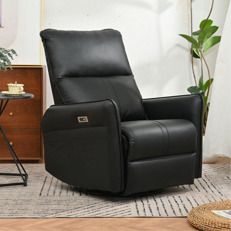 Power Swivel Rocker Recliner Chair For Adults, 270° Swivel Rocking Recliner Chair,Electric Small Recliners For Small Spaces, Single Sofa Recliner For Living Room, Bedroom